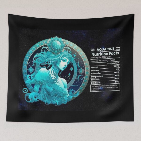 Item preview, Aquarius-Themed Nutritional Value Apparel & Home Decor designed and sold by Compass and a Camera.