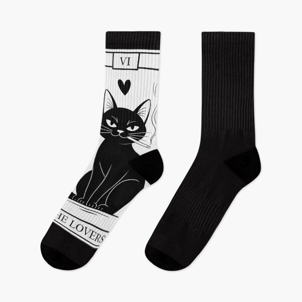 Item preview, Black Cat Tarot Halloween Witchy Cat The Lovers Men Women designed and sold by Viepenny.