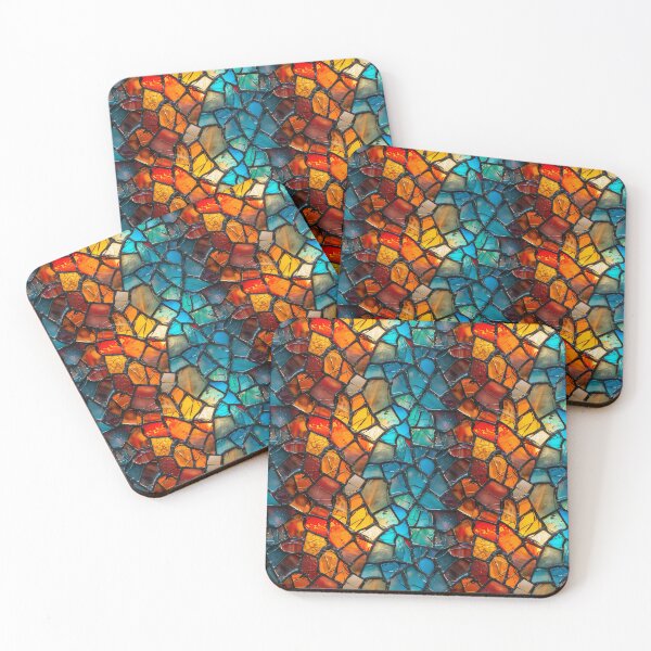 Item preview, Vibrant Textured Broken Stained Glass Pattern designed and sold by NTGUILTY.