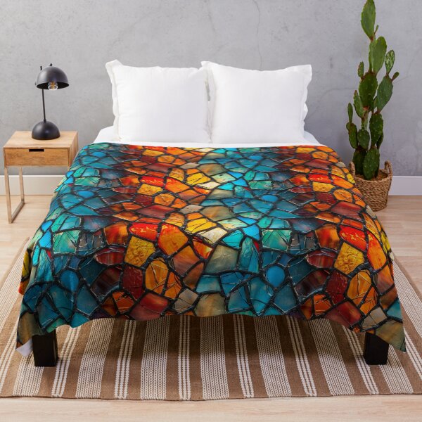 Item preview, Vibrant Textured Broken Stained Glass Pattern designed and sold by NTGUILTY.