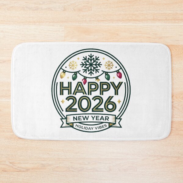 Item preview, Happy 2026 – Bold Modern Festive Holiday Illustration designed and sold by TeeVibeHaus.