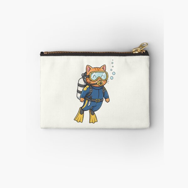 Item preview, Scuba Diver Cat – Cute Cartoon Ocean Explorer designed and sold by HoopeStylee.