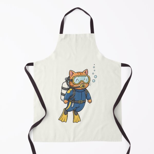 Item preview, Scuba Diver Cat – Cute Cartoon Ocean Explorer designed and sold by HoopeStylee.