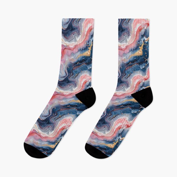 Item preview, Luxurious Gold Foil Navy Pink Marble Abstract designed and sold by NTGUILTY.