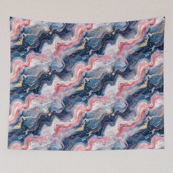 Item preview, Luxurious Gold Foil Navy Pink Marble Abstract designed and sold by NTGUILTY.
