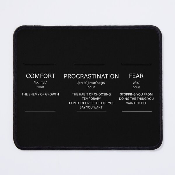 Item preview, FEAR COMFORT PROCRASTINATION | Overcoming Barriers Definitions designed and sold by Etchoura.