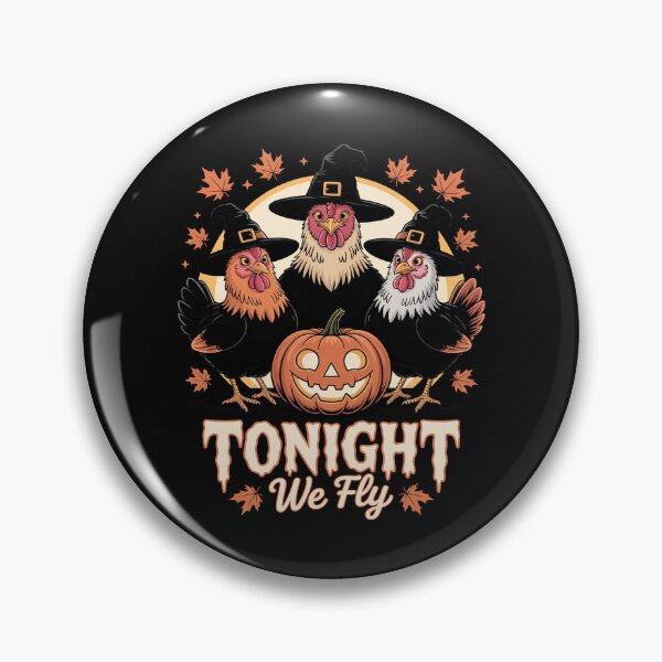 Item preview, Tonight We Fly Chicken Spooky Season Halloween designed and sold by EntroRhim.