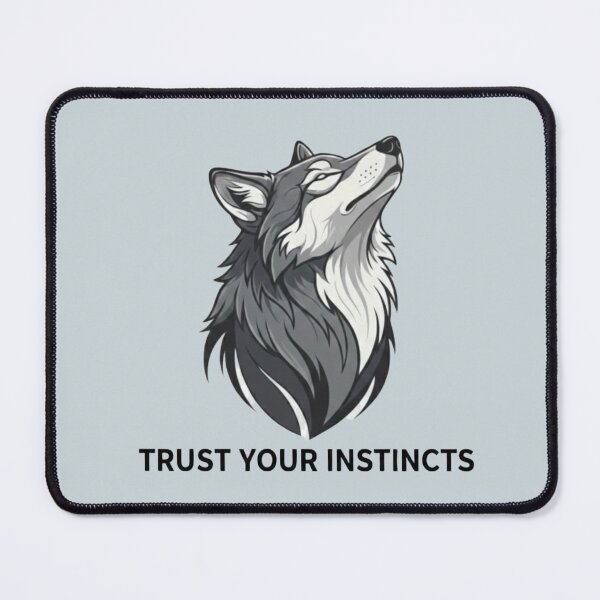 Item preview, Trust Your Instincts Wolf – Minimalist Nature Spirit Motivational by HoloInverse designed and sold by HoloInverse.