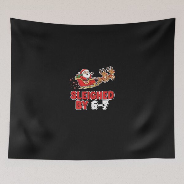 Item preview, Sleighed By 6-7 Santa Flying Sleigh Christmas Meme designed and sold by grumpzara.