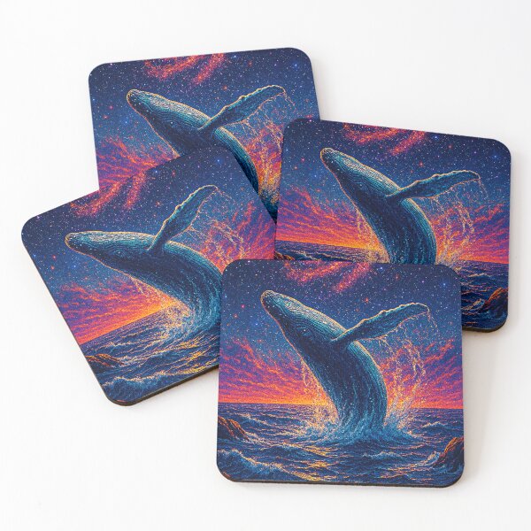 Item preview, Cosmic Whale Breaching Beneath Galaxy Sky designed and sold by Expl0rer.