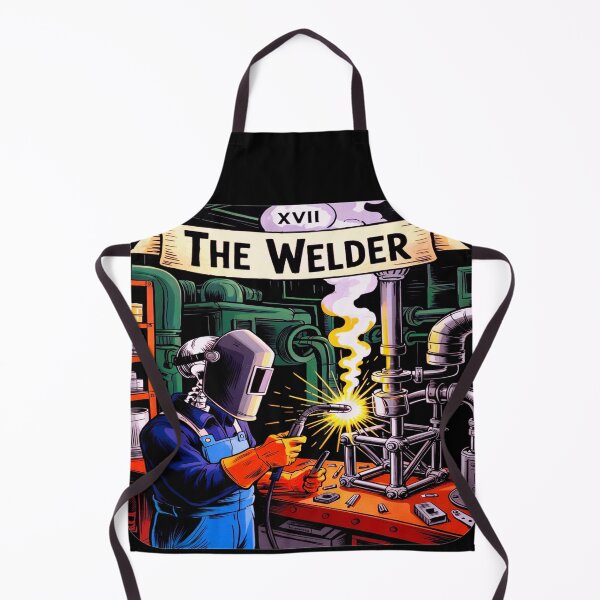 Item preview, the welder welding tarot card skeleton funny metal worker t-shirt designed and sold by GhoulishGaze.