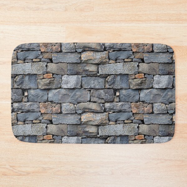 Item preview, Rustic Dark Gray Dry Stack Stone Wall designed and sold by NTGUILTY.