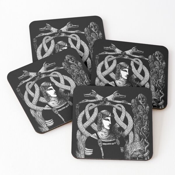 Item preview, Hel in Black - white print for dark background designed and sold by Sirielle Art.