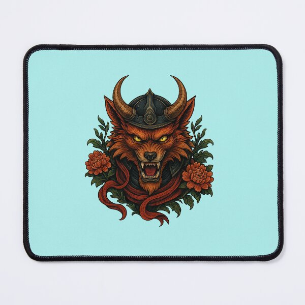 Item preview, Demon Fox Warrior – Fierce Spirit of the Battlefield designed and sold by RYKERVINCENT.