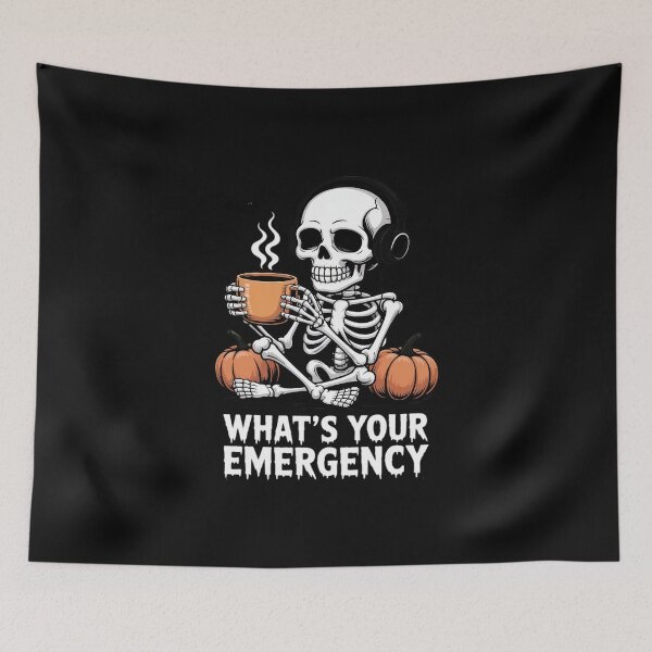 Item preview, Skeleton Halloween 911 Dispatcher What Your Emergency designed and sold by EntroRhim.