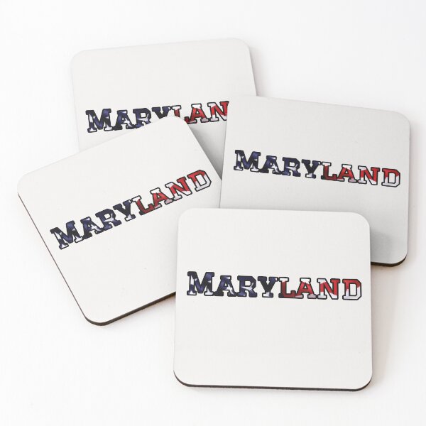 Item preview, Maryland USA Flag Typography – Patriotic Stars and Stripes American Pride Design designed and sold by Long Family Gifts.