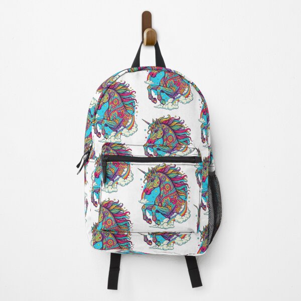Item preview, Intricate Mandala Unicorn Portrait – Vibrant Rainbow Psychedelic designed and sold by HexOne.