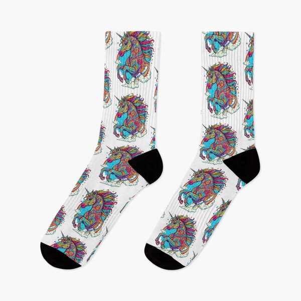 Item preview, Intricate Mandala Unicorn Portrait – Vibrant Rainbow Psychedelic designed and sold by HexOne.
