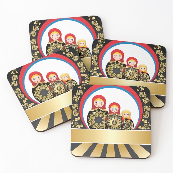 Item preview, Colorful-Matryoshka-Dolls-With-Gold-Floral designed and sold by AndrejJurtsj.