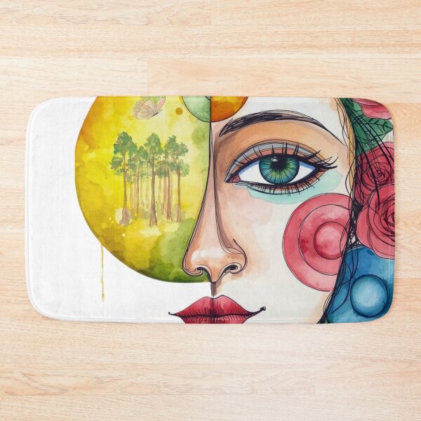 Item preview, Colorful Surreal Woman Portrait designed and sold by Modern-Tropical.