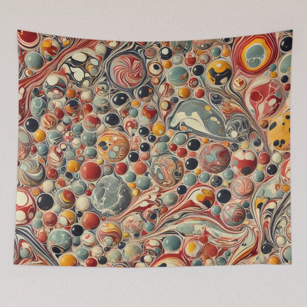 Item preview, Vintage Marbled Paper Pattern Retro Abstract Design designed and sold by PinUpPizzazz.