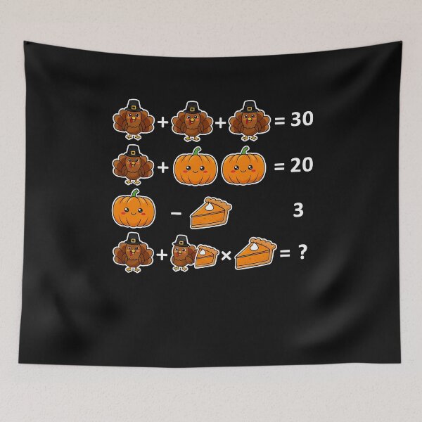 Item preview, Thanksgiving Turkey Pumpkin Pie Math Puzzle designed and sold by merlinnears.