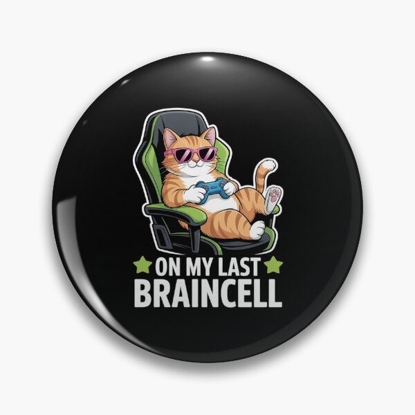 Item preview, Cat Playing Video Games Gaming On My Last Braincell designed and sold by ShelFisher.