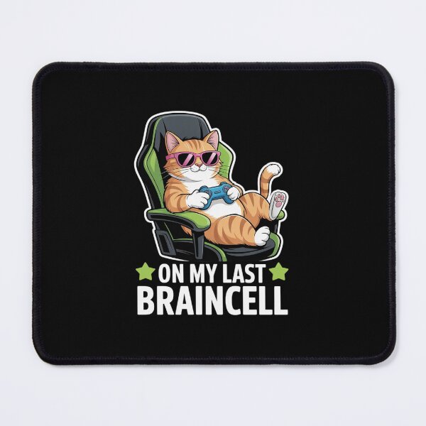 Item preview, Cat Playing Video Games Gaming On My Last Braincell designed and sold by ShelFisher.
