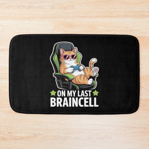 Item preview, Cat Playing Video Games Gaming On My Last Braincell designed and sold by ShelFisher.