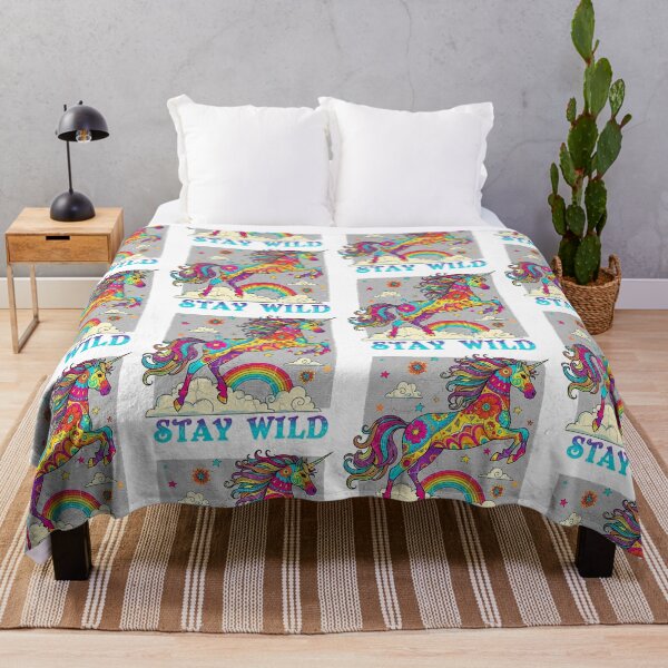 Item preview, Grunge Leaping Unicorn – Stay Wild Colourful Urban designed and sold by HexOne.