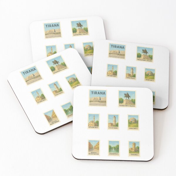 Item preview, Tirana Albania Stamp Sticker Set designed and sold by ouatisworld.