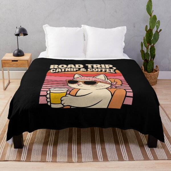 Item preview, Cat Road Trip Coffee Funny designed and sold by ShelFisher.