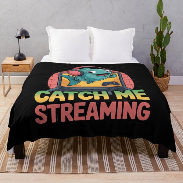 Item preview, Catch Me Streaming Fish Gamer Headphone designed and sold by ShelFisher.