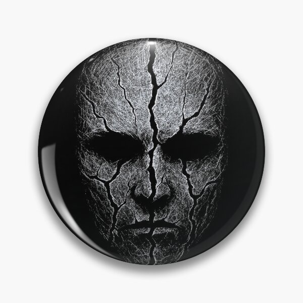 Item preview, Cracked Void Face – Distressed Grunge Horror Mask Artwork designed and sold by Mortisigil.