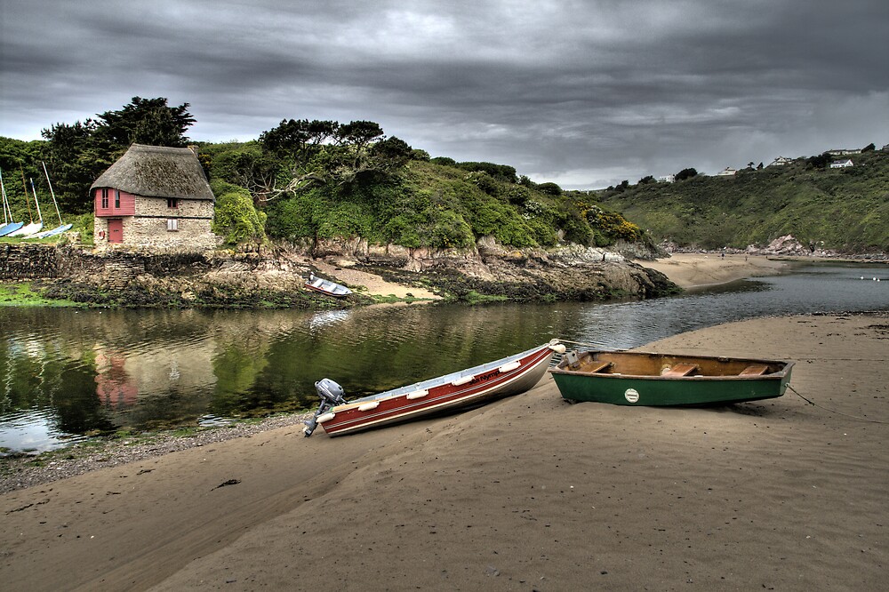 "Boat house at Bantham, South Hams, Devon" by seentwistle Redbubble
