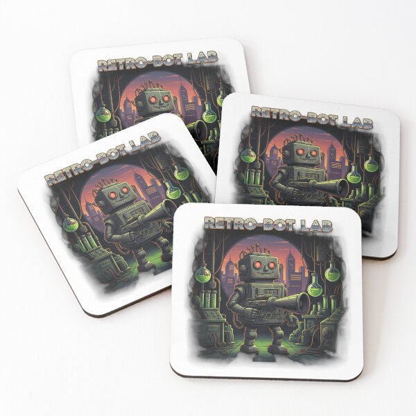 Item preview, Retro-Bot Lab Steampunk Robot City Sunset designed and sold by MartinxMarie.