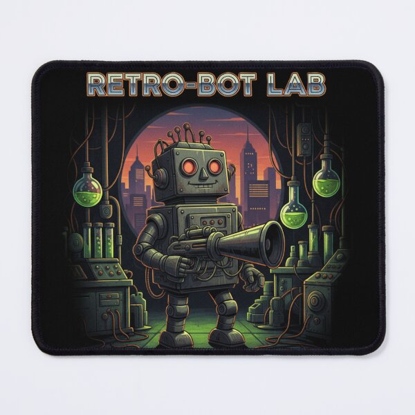 Item preview, Retro-Bot Lab Steampunk Robot City Sunset designed and sold by MartinxMarie.
