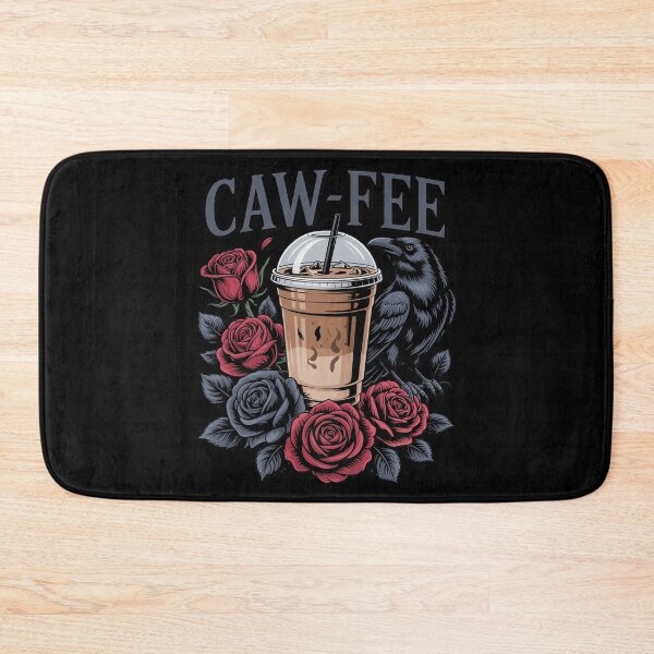 Item preview, Caw-Fee Crow Raven with Red Roses Coffee Caffeine designed and sold by ShelFisher.