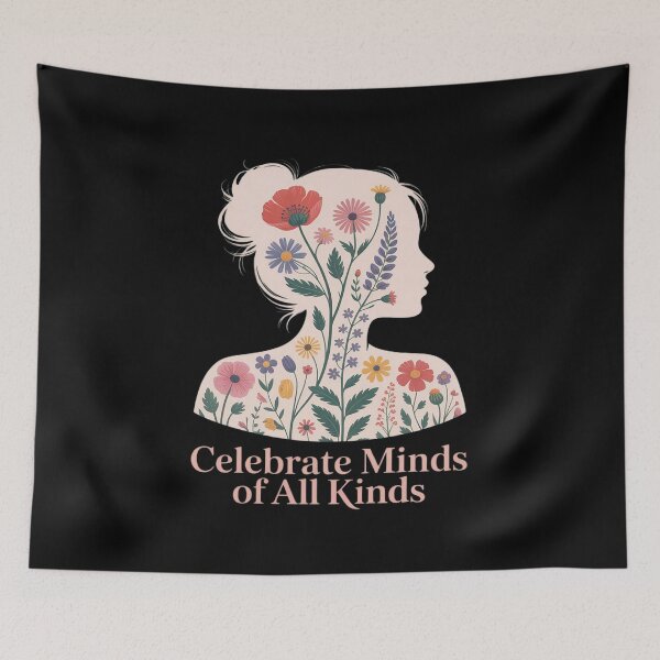 Item preview, Celebrate Minds of All Kinds Neurodiversity Autism Awareness designed and sold by ShelFisher.