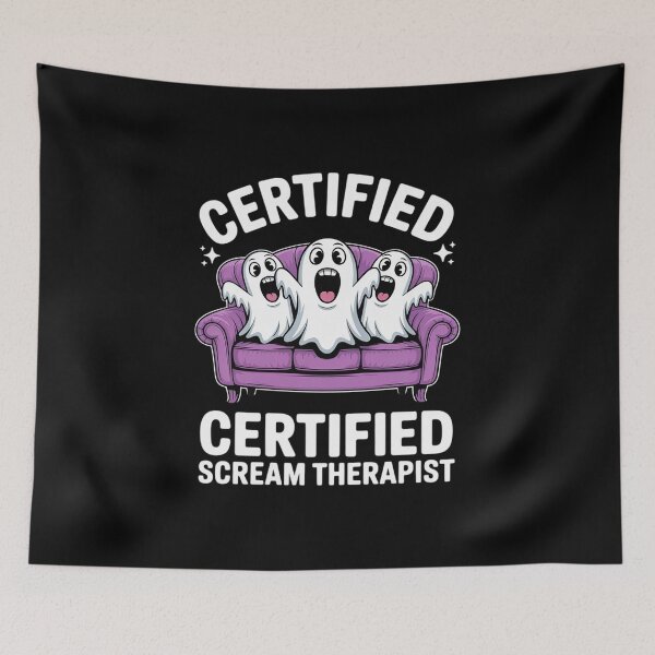 Item preview, Certified Scream Therapist Halloween designed and sold by ShelFisher.