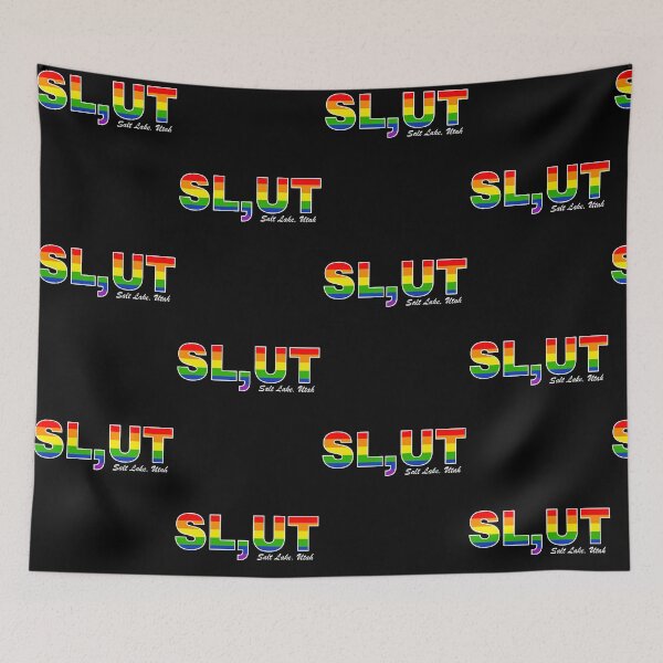 Item preview, Slut Salt Lake Utah Rainbow LGBT Pride Men Women designed and sold by pansak.