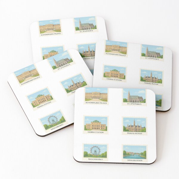 Item preview, Vienna Austria Stamp Sticker Set designed and sold by ouatisworld.