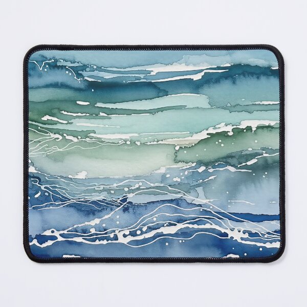 Item preview, Abstract Watercolor Ocean Waves designed and sold by ChrisButler.