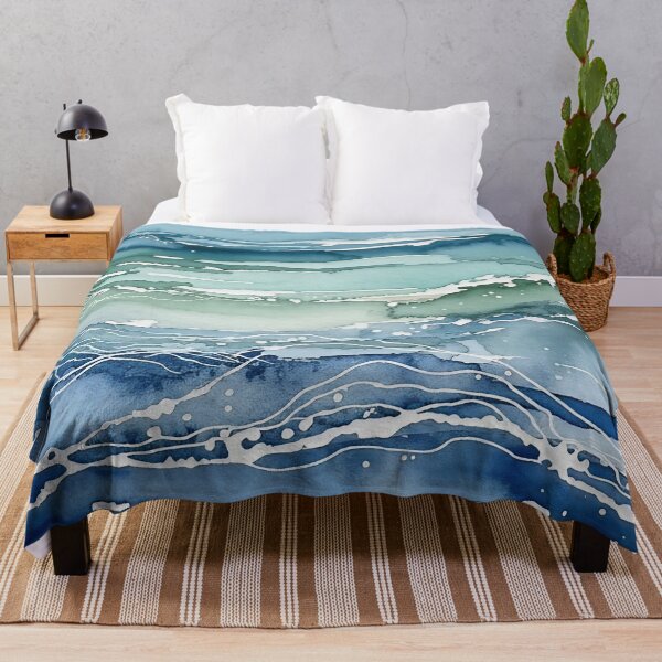 Item preview, Abstract Watercolor Ocean Waves designed and sold by ChrisButler.