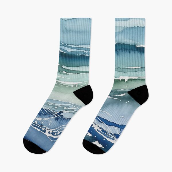 Item preview, Abstract Watercolor Ocean Waves designed and sold by ChrisButler.