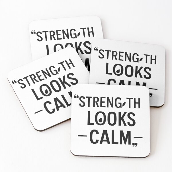 Item preview, Strength Looks Calm – Scandinavian Minimal Quote designed and sold by Irene Catchmind.
