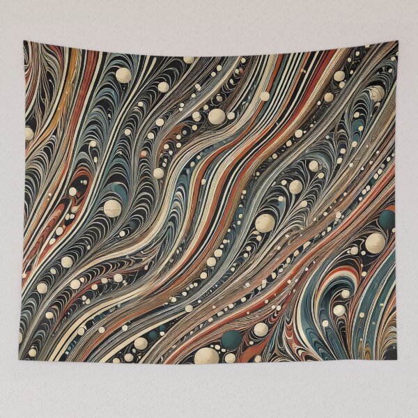 Item preview, Vintage Marbled Paper Pattern Retro Abstract Design designed and sold by PinUpPizzazz.