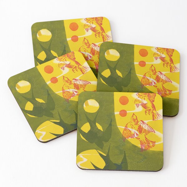 Item preview, Birds in Flight Retro Graphic Monoprint designed and sold by Norah Gilbert.