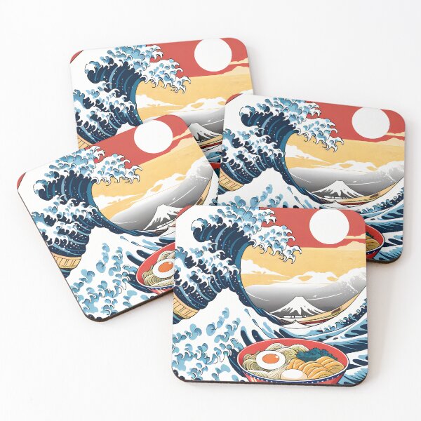 Item preview, Japanese Art Merging Ocean Waves Delicious Ramen designed and sold by ART ATTACK ZONE.