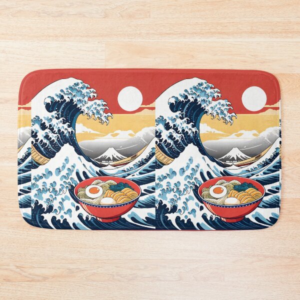 Item preview, Japanese Art Merging Ocean Waves Delicious Ramen designed and sold by ART ATTACK ZONE.